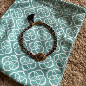 KENDRA SCOTT Gold and Black Chain Bracelet